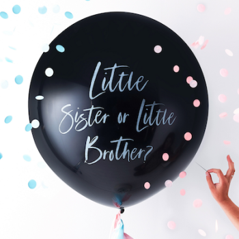 Gender Reveal Little Brother or Sister Balloon - Ginger Ray